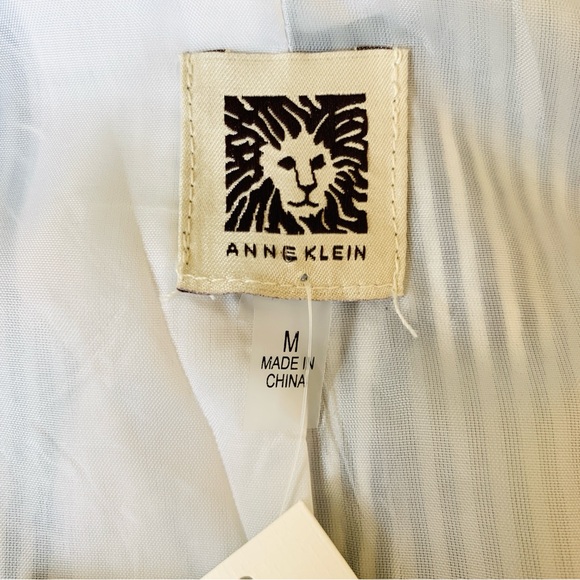 ANNE KLEIN Seersucker Stripe Single Button Front Blazer Sz M - Picture 3 of 16